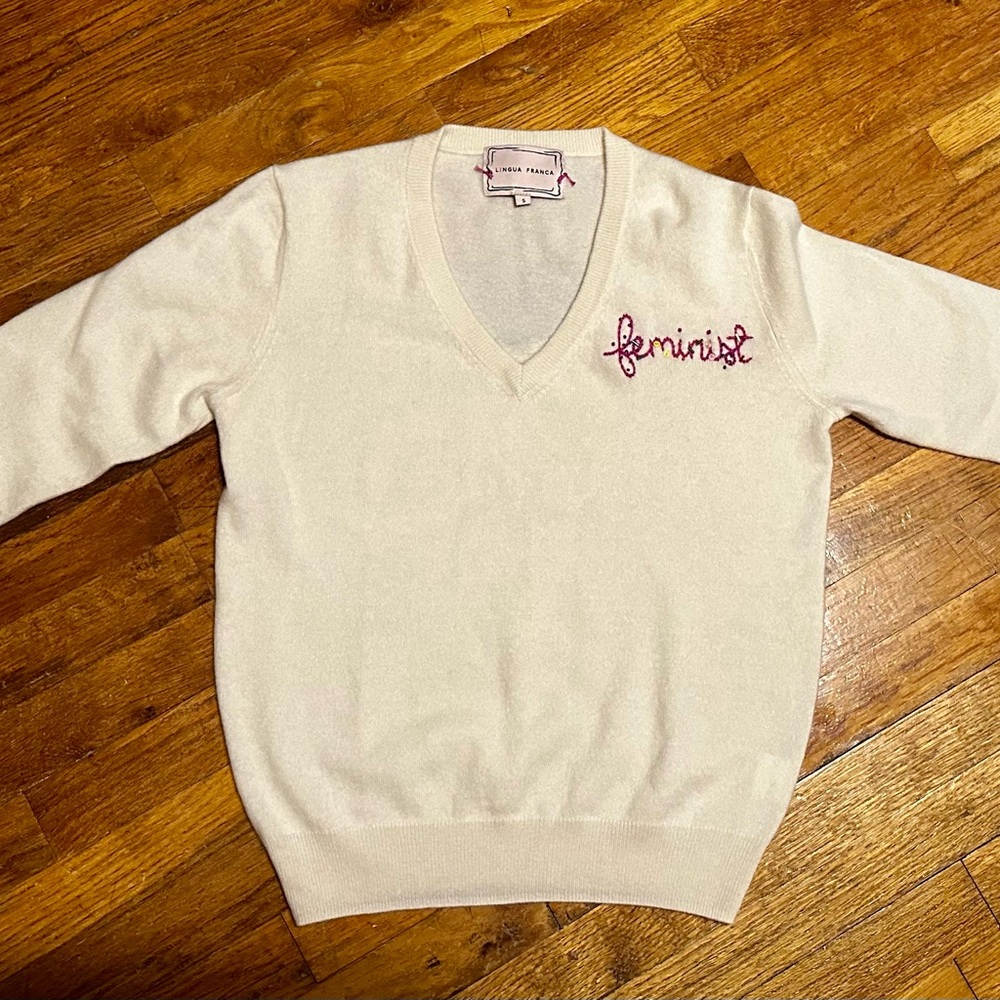Lingua Franca cashmere vneck